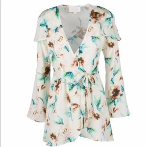 STONE COLD FOX Cosmo Floral Giselle Wrap Dress Sz3